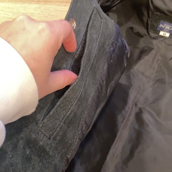 Men’s Authentic NRA Distressed Black Suede Leather Conceal Carry Vest Size M - Picture 12 of 16